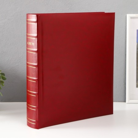 Photo album 29x32 cm. 50 sheets, "Classic" burgundy, claim. leather