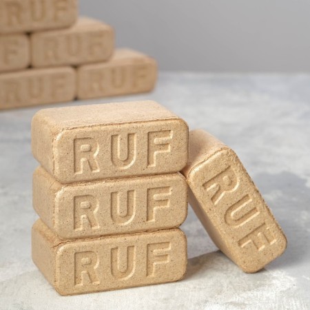 Firewood "Fuel bricket Ruf" pine, set 12 pcs, 10 kg, 15.5 x 6 x 8.5 cm-1
