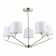 Ceiling EVOLUCE lamp. Sle300102-05. Denice. 5x40 watts, E14, 66x66x49 cm, Nickel color