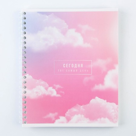 A notebook in a cage, 96 sheets A5 on a spiral, “September 1: Today”, cover coated cardboard 230 gr., Inner block No. 1, whiteness 96%,
