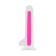 Phalloimitator, glowing in the dark, silicone, transparent pink, 18 cm
