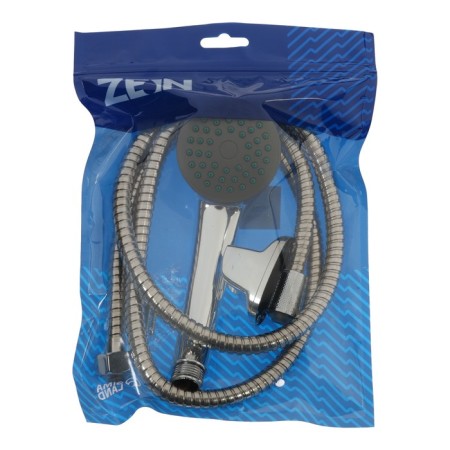Shower Set Zein Z0301, hose 150 cm, holder, nuts plastic, watering can 1 mode-3