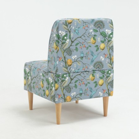 Armchair "Ado" Mikrelyur lemons, light gray-2