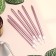 Candles in the cake "Royce", 6 pcs, high, 12.5 cm, pink metallic