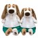 Soft toy "Bartolome", in a snow -white shirt, 27 cm