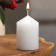 Interior candle "Police", white, 4x6 cm