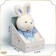Soft toy "Little Friend", bunny in a blue dress