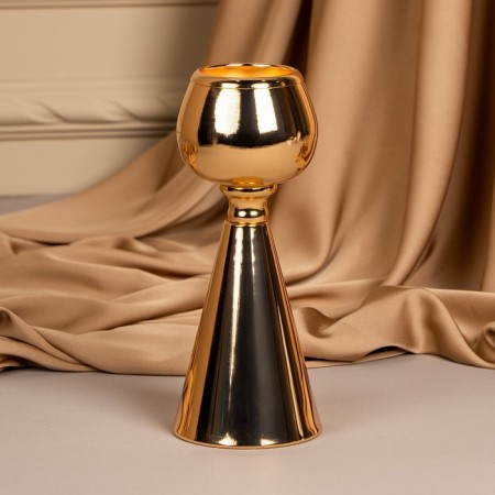 Summary metal per 1 candle "Hyacinth" Color Gold 8 x 8 x 21 cm-5