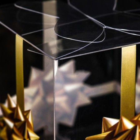 PVC folding box "Golden Bow", 7 x 7 x 7 cm-2