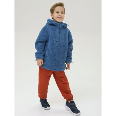 Pants for boys, height 104 cm, terracotta color-5