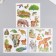 Plastic sticker interior phosphorus "Animals in Africa" ​​MIX 25x20.5 cm