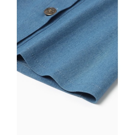 Сарафан для девочки MINAKU: Jeans collection, цвет голубой, рост 140 см-6