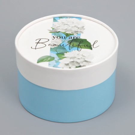 Gift box, packaging, "hydrangea", 12 x 12 x 8 cm