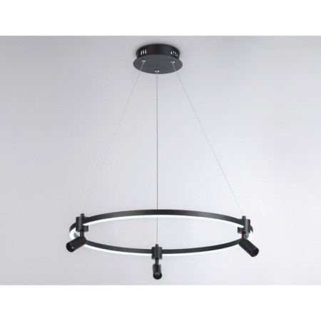 Suspended controlled LED lamp Ambrella Light, Linetech, FL5293, LED, 54 W, 4050LUM, 3000-6400K, black color black-3