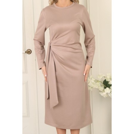 Female dress, size 50, beige color-1