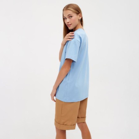Women's T-shirt Minaku Oversize Fit: Blue color, river 42-2