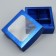 Box for sweets, confectionery packaging, 4 cells, “blue stars”, 10.5 x 10.5 x 3.5 cm