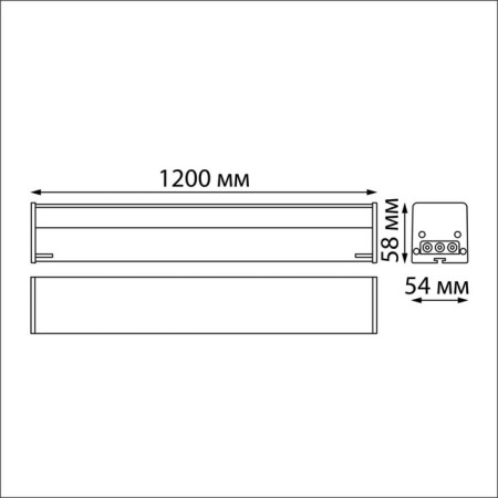 Light LED LED NovOCH. BITS, 40W, LED, 58x1200x54 mm, black color-2