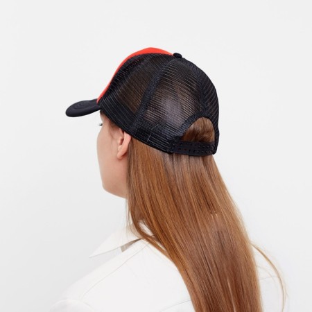 Baseball cap with minaku grid, red color, size 56-58-2