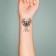Tattoo on the body black "heart. Rybra. Always with you" 6x6 cm