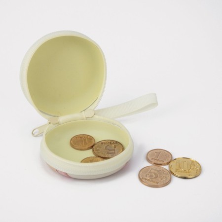 Case for coins/headphones with lightning, white color-2