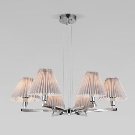 Suspended chandelier with lampshades PEONY, 40W, E14, 73x73x52 cm