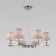 Suspended chandelier with lampshades PEONY, 40W, E14, 73x73x52 cm