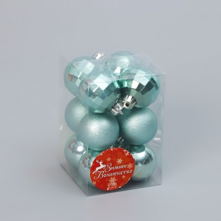Set of balls plastic D-4 cm, 12 pcs "Disco Assorted"-1