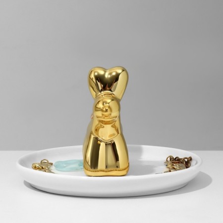 Supply Universal Ceramics "Dog" 13 × 12, white-golden color-1