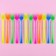 Plastic forks, set 12 pcs., Mix colors