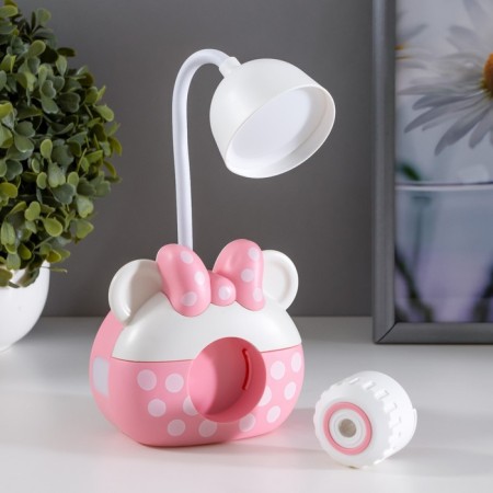Table lamp "Gammy" LED 2 modes 2W USB pink, sharpener 11.7x7x12 cm Risalux-4