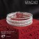 Bracelet with pearls "Milligan" two paths, ball No. 4, white color in silver, d = 5.8 cm