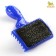 Brush - three -row pudder with drops, base 84 x 58 mm, blue