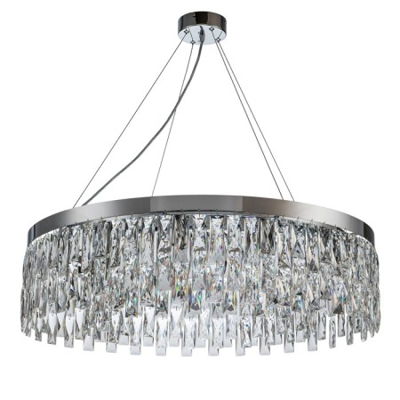 Suspended Indigo lamp, 12029/12p Chrome. 12x40W, e14, 800x800x255/1255 mm, transparent color-1