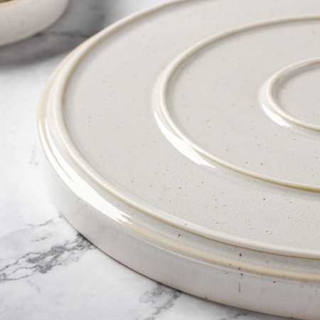 Panting Porcelain Magistro Urban, D = 27.5 cm, white color in specking-5