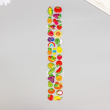 Stick Plastic Plastic "Fruit Boom" with gold stroke mix 33.5x6 cm-1