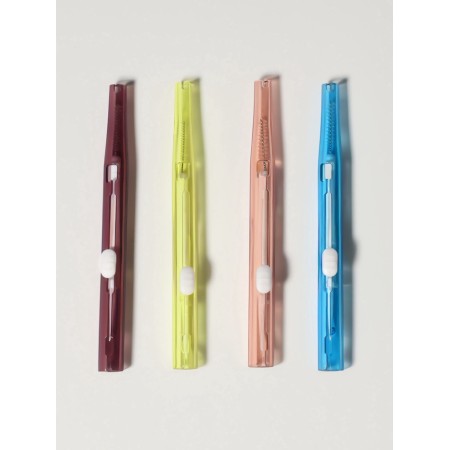 A brush of d/eyebrows and eyelashes 2V1 7*0.8 cm plastic mix package QF-4