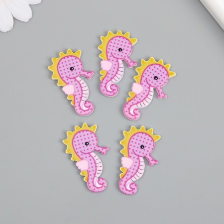 Acryl's work decor "Pink Sea Horse" 3.7x2.2 cm-2