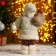 Santa Claus "in a white fur coat, with a flashlight and a bag" 30 cm