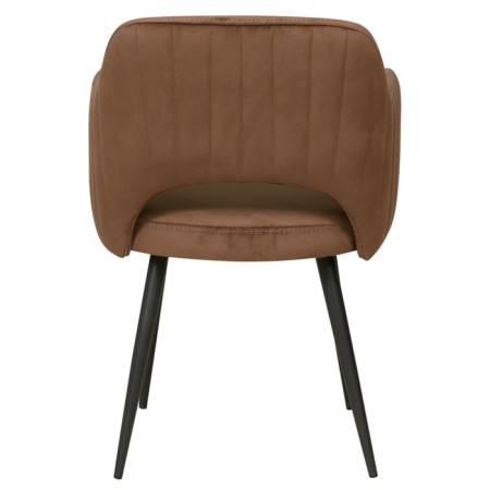 Stool "Berta", color velor Tenerife Chocolate / Metal black-2