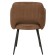 Stool "Berta", color velor Tenerife Chocolate / Metal black