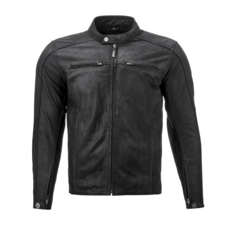 Leather jacket Moteq Arsenal, male, size XL, black