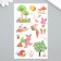 Tattoo on the body color "hares and carrots" 7.5x12 cm