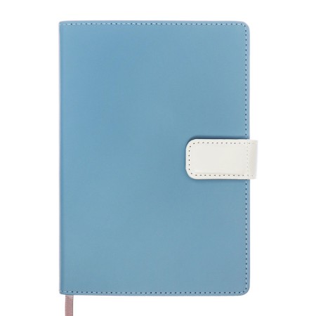 Organizer, A5, 128 sheets, a cage, the cover of the leatherette, with a knife, "Business", Blue