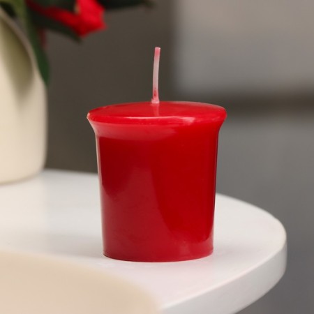 Aromatic candle "Cherry Blossom", cherry color, 5x4.5 cm-1