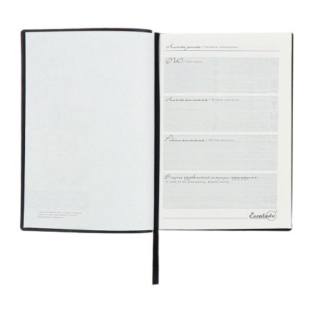 Diary Leduced A6+, 160 sheets of Escalada, soft cover of artificial leather, lies, cream block 70g/m2, brown-6