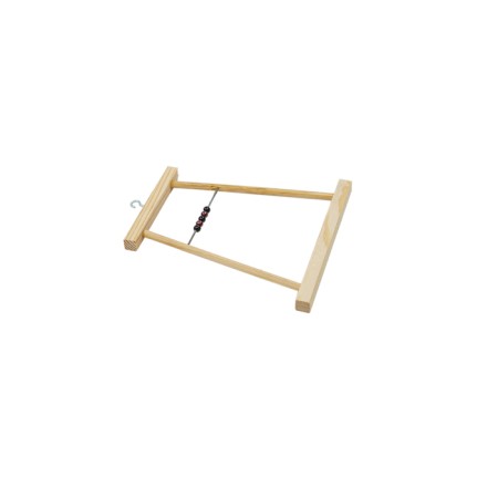 Bird swings in a cage wooden, small with beads, 14.5 x 0.8 x 15 cm