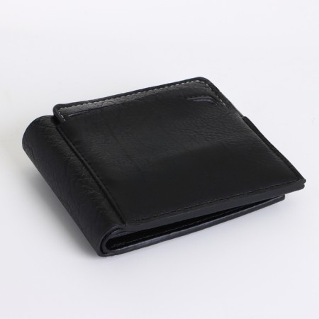 Male purse without fastening, black color-4