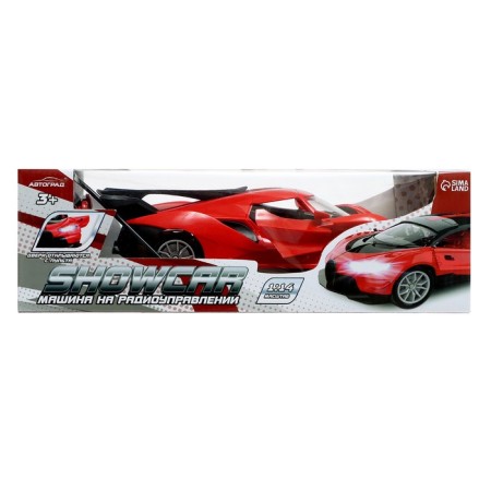 Radio -controlled machine "Shokukar", 1:14, door open, works from batteries, red color-8