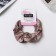 Hair elastic band "Orbit" ornament spots, 10 cm, brown